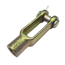 1/2-20 Yoke End Female With Clevis Pin Yellow Zinc